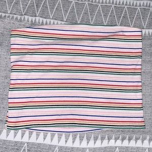 Pink with rainbow stripes, American Eagle, size medium tube top